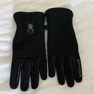 Spyder black winter gloves